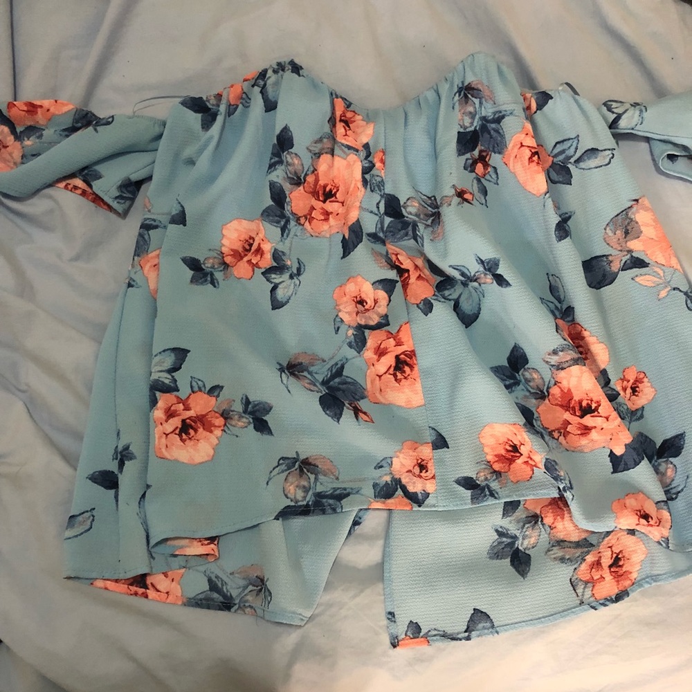 Floral off the the shoulder blouse